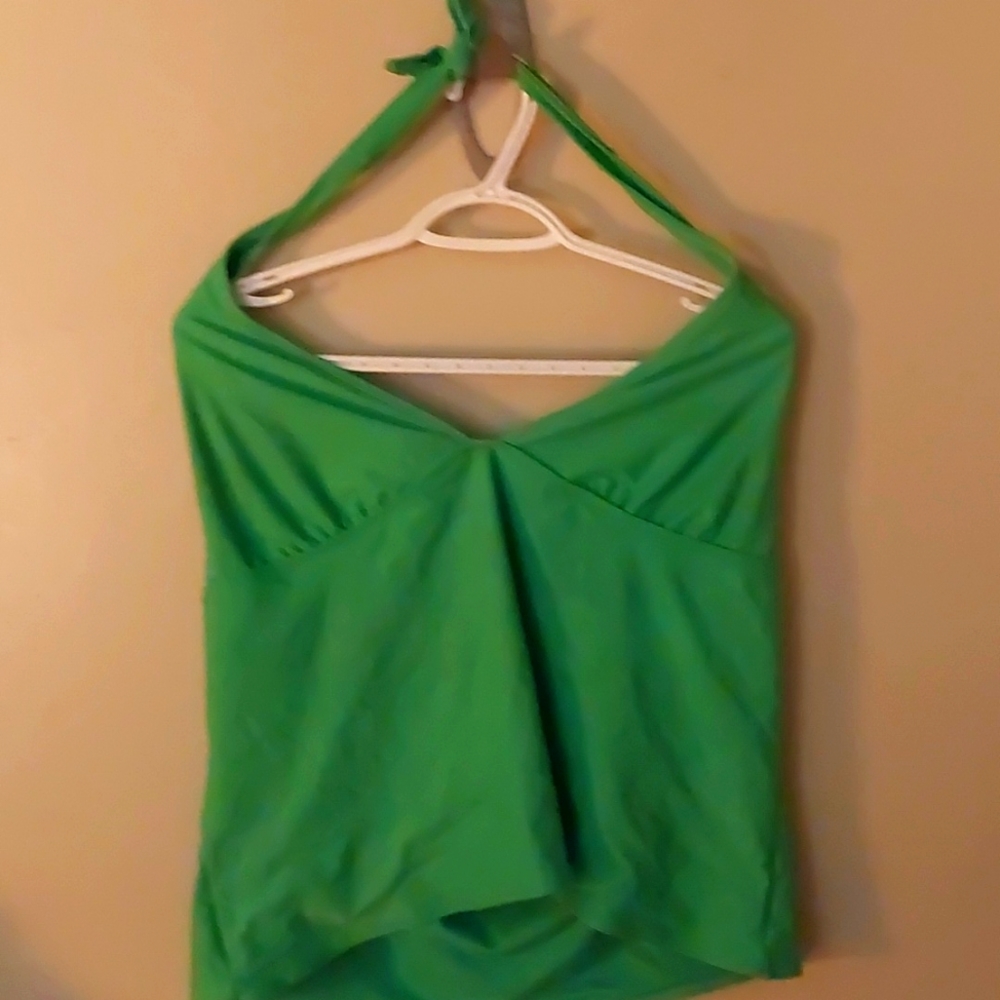 Green Tankini Halter Bathing Suit Top Old Navy Size XXL